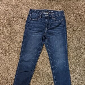 American Eagle Outfitters Women's Dark Blue Skinny Jeans